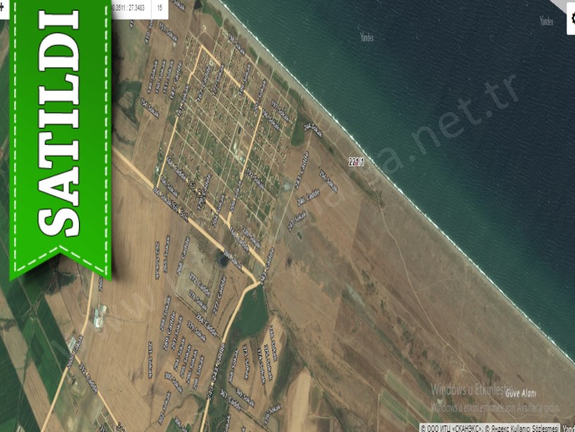 Çanakkale Biga Çeşmealtı Köyü Satılık Arsa , 447 m2 Denize Sıfır Müstakil