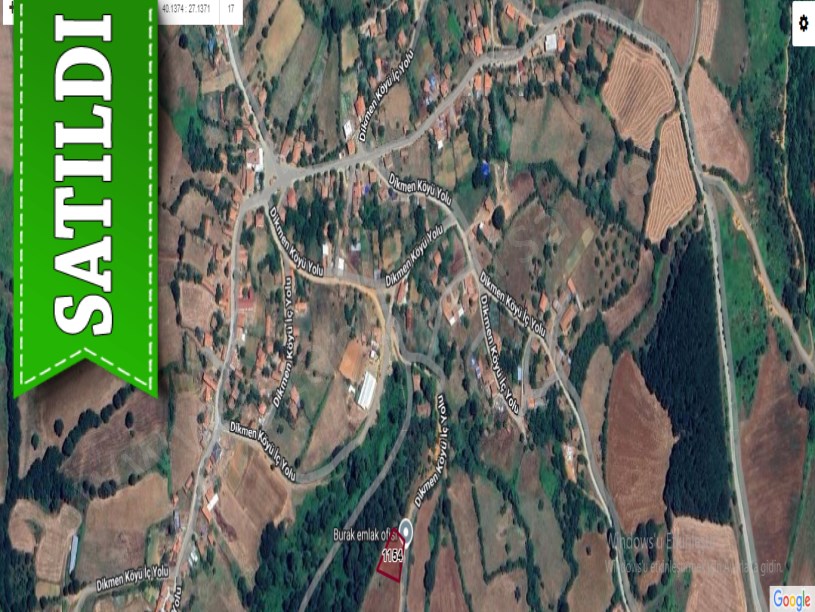 Çanakkale Biga Dikmen Köyü Satılık Arsa , 1000 m2 Köy İçi Yolu Var
