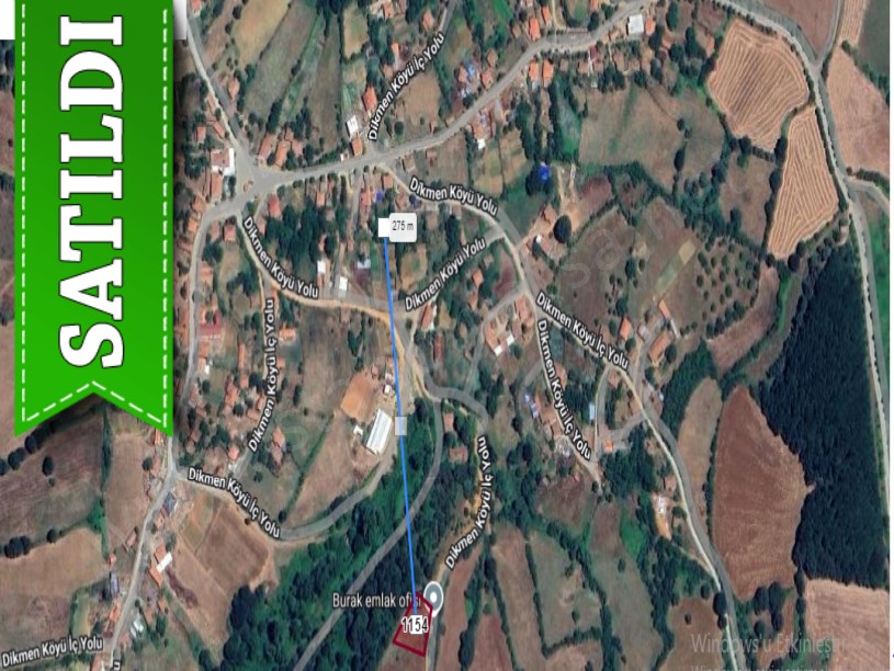Çanakkale Biga Dikmen Köyü Satılık Arsa , 1000 m2 Köy İçi Yolu Var