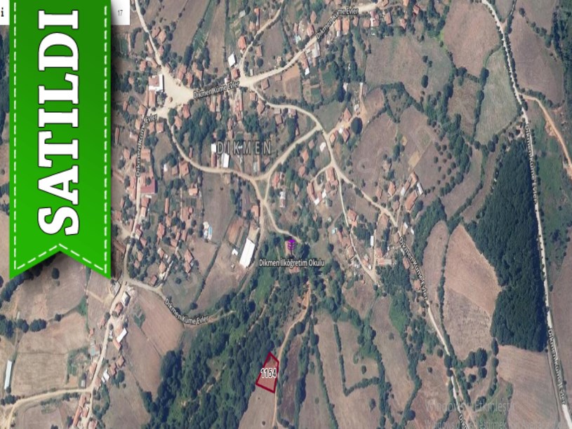 Çanakkale Biga Dikmen Köyü Satılık Arsa , 1000 m2 Köy İçi Yolu Var