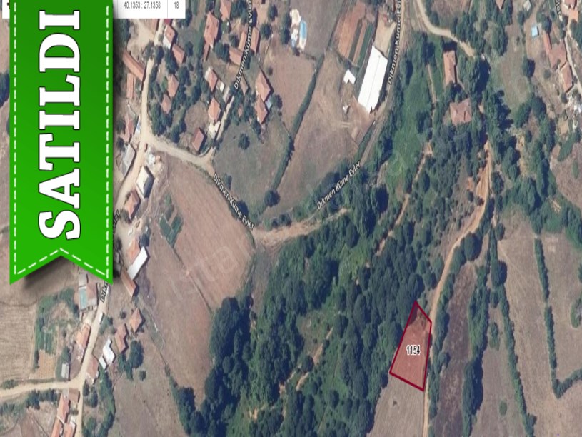 Çanakkale Biga Dikmen Köyü Satılık Arsa , 1000 m2 Köy İçi Yolu Var