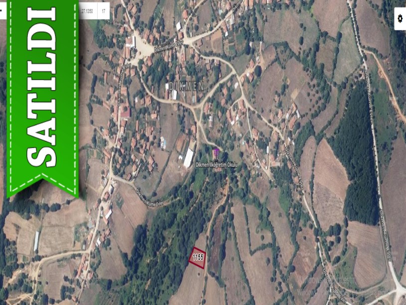 Çanakkale Biga Dikmen Köyü Satılık Arsa , 1000 M2 Köy İçi Yolu Var