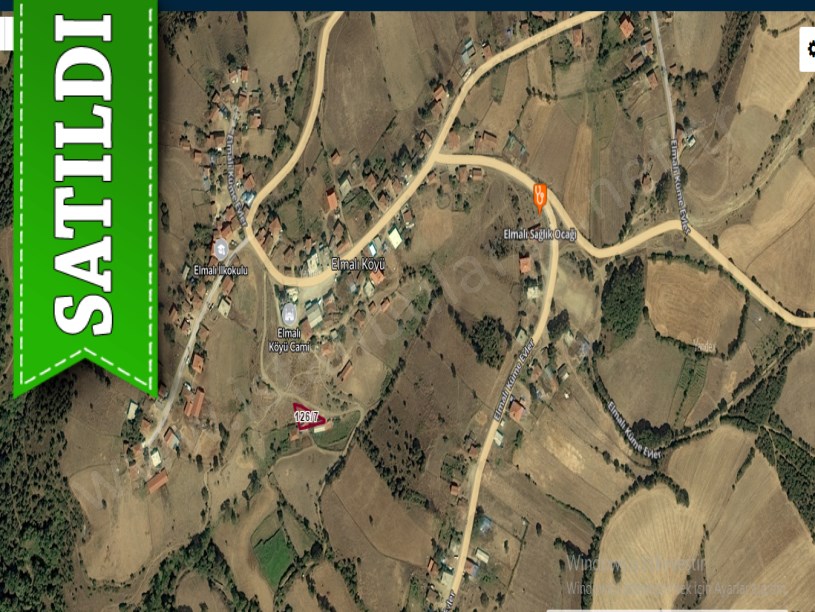 Çanakkale Biga Elmalı Köyü Satılık Arsa , 382 M2 Yola Cephe Köy İçi  Müstakil