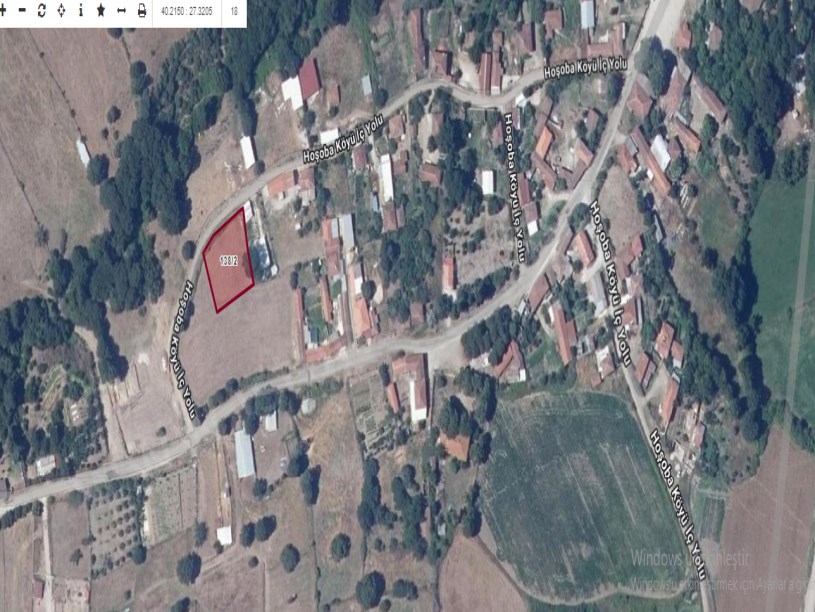 Çanakkale Biga Hoşoba Köyü Satılık Arsa , 902 m2 Köy İçi Yolu Var Müstakil