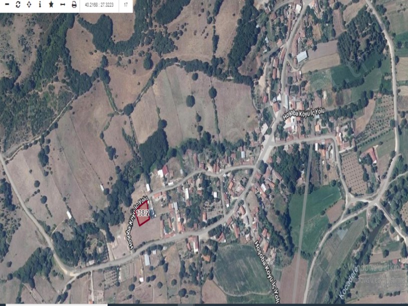 Çanakkale Biga Hoşoba Köyü Satılık Arsa , 902 m2 Köy İçi Yolu Var Müstakil