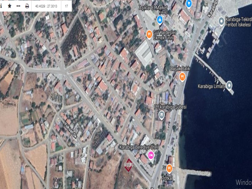 Çanakkale Biga Ulucami Mah , Satılık Arsa , 380 m2 Asfalta Cephe Şehir Merkezinde