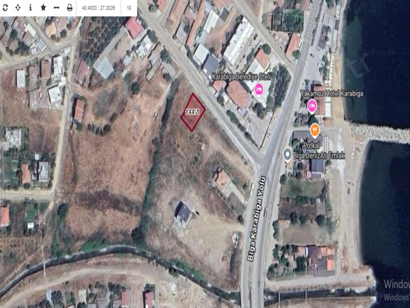 Çanakkale Biga Ulucami Mah , Satılık Arsa , 380 m2 Asfalta Cephe Şehir Merkezinde