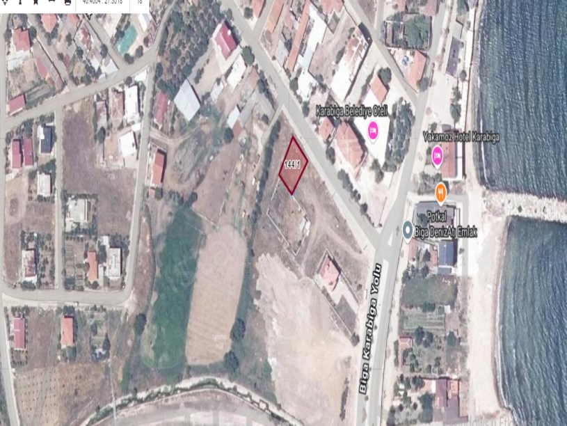 Çanakkale Biga Ulucami Mah , Satılık Arsa , 380 m2 Asfalta Cephe Şehir Merkezinde