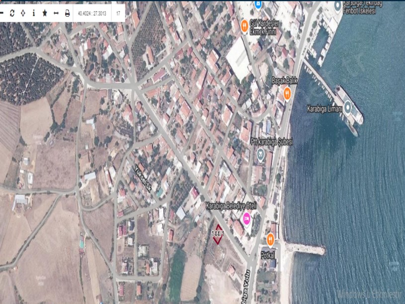 Çanakkale Biga Ulucami Mah , Satılık Arsa , 380 m2 Asfalta Cephe Şehir Merkezinde