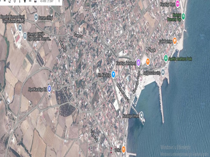 Çanakkale Biga Ulucami Mah , Satılık Arsa , 380 m2 Asfalta Cephe Şehir Merkezinde