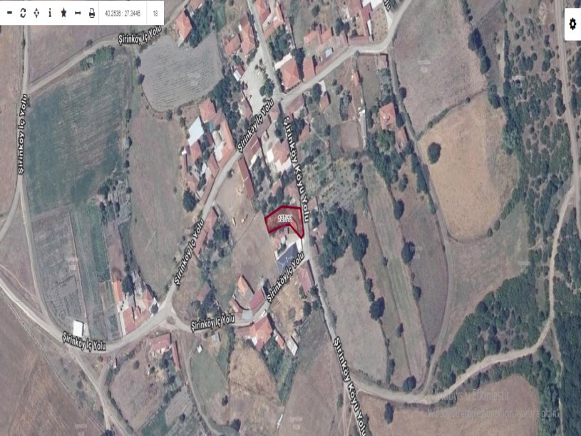 Çanakkale Biga Şirinköy Köyü Satılık Arsa , 422 m2 Köy İçi Yolu Var 