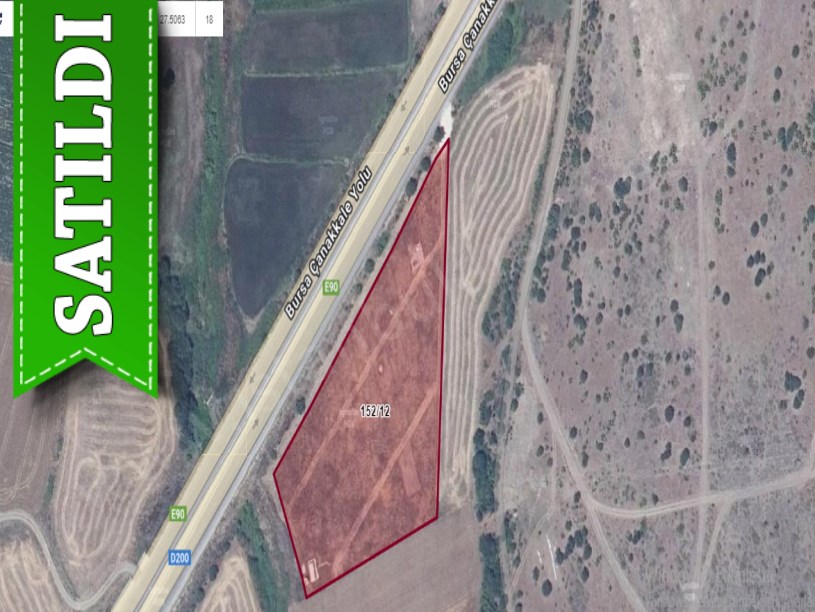 Çanakkale Biga Kepekli Köyü Satılık Arsa , 250 m2 Otobana Cephe Hisseli