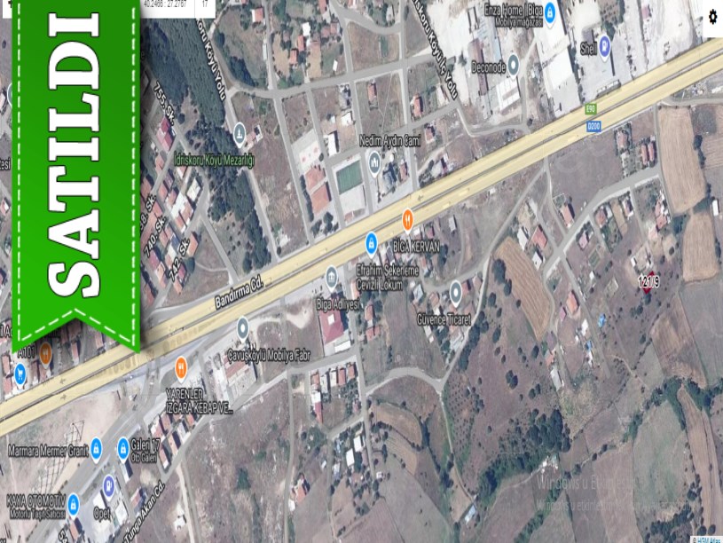 Çanakkale Biga İdriskoru Köyü Satılık Arsa , 231 m2 Merkezde Yolu Var