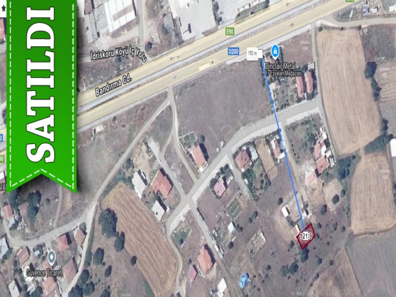 Çanakkale Biga İdriskoru Köyü Satılık Arsa , 231 m2 Merkezde Yolu Var
