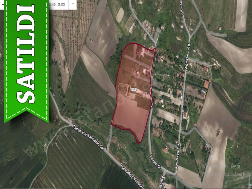 Arnavutköy Dursunköyde Satılık Arsa , 387 m2 Evlerin Yakını Yolu Var