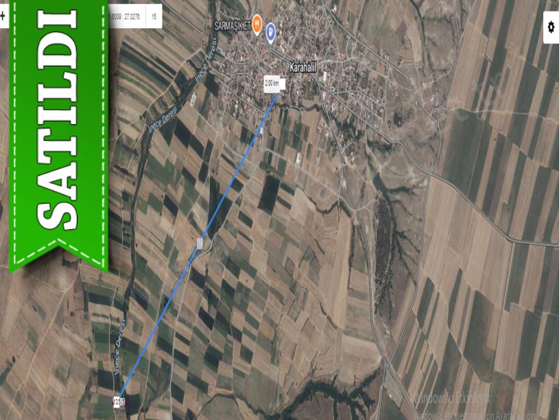 Kırklareli Babaeski Karahalil Köyünde Satılık Arsa , 1,280 M2 Köye Yakın Yola Cephe
