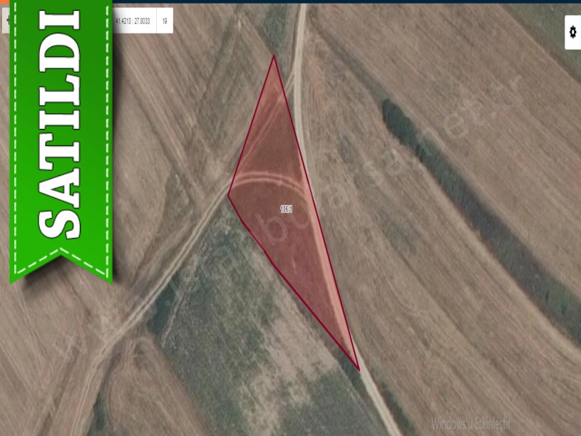 Tekirdağ Saray Kurtderede Satılık Tarla , 1,980 m2 Tek Tapu Müstakil Yolu Var