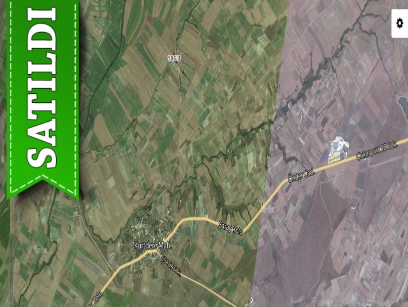 Tekirdağ Saray Kurtderede Satılık Tarla , 1,980 m2 Tek Tapu Müstakil Yolu Var