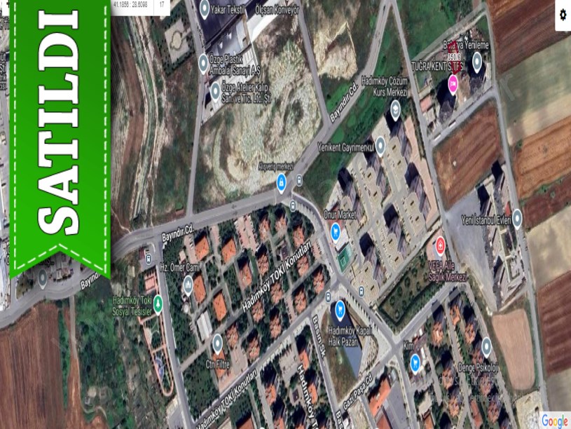Arnavutköy Hadımköyde Satılık Arsa , 550 m2 2 Kat İmarlı Müstakil