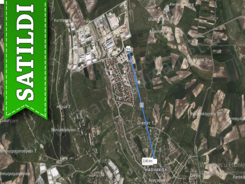 Arnavutköy Hadımköyde Satılık Arsa , 550 m2 2 Kat İmarlı Müstakil