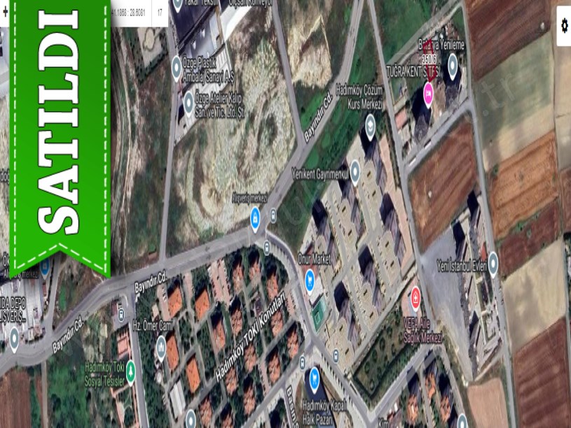 Arnavutköy Hadımköyde Satılık Arsa , 550 m2 2 Kat İmarlı Müstakil