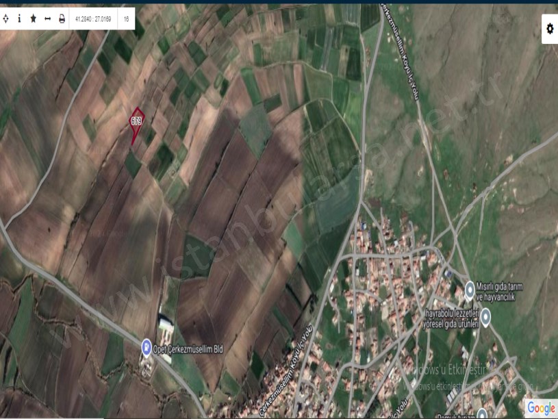  Tekirdağ Hayrabolu Çerkezmüsellim Mah. Satılık Tarla , 2,200 M2 Müstakil 
