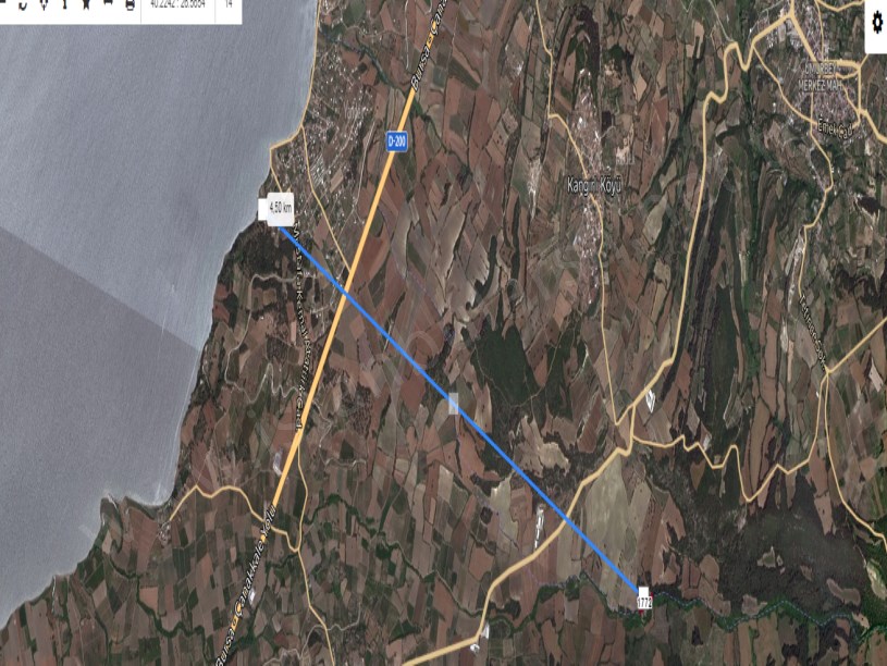Çanakkale Lapseki Kangırlı Köyü Satılık Tarla , 2,800 m2 Müstakil Denize Yakın Yolu Var