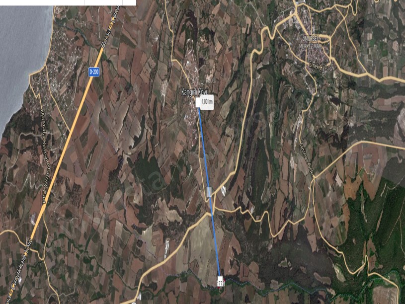 Çanakkale Lapseki Kangırlı Köyü Satılık Tarla , 2,800 m2 Müstakil Denize Yakın Yolu Var