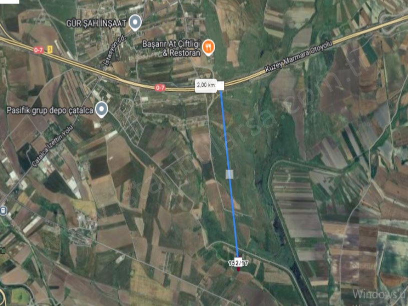 Çatalca İzzettinde Satılık Arsa , 255 M2 Hisseli Yolu var 