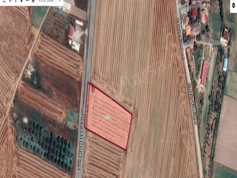 Edirne Havsa Hasköy Satılık Tarla , 5,575 M2 Müstakil Otoyola Cephe 