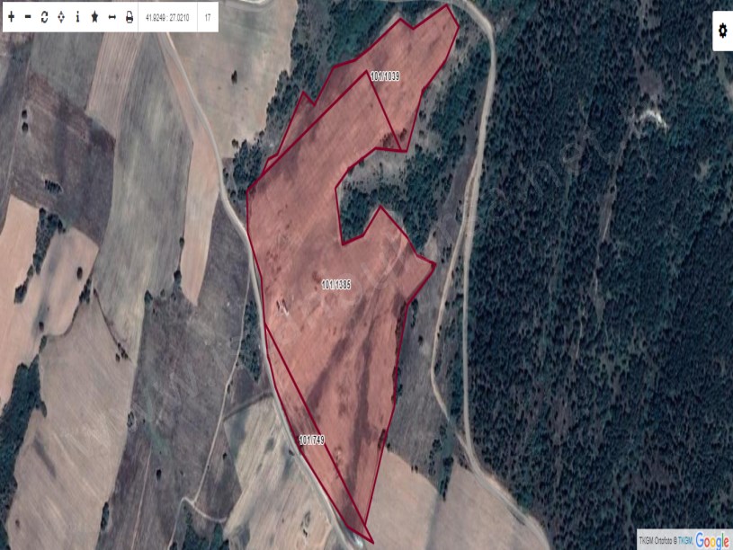 Kırklareli Merkez Karahamza Köyü Satılık Tarla , 79,700 M2 Müstakil Yolu Var