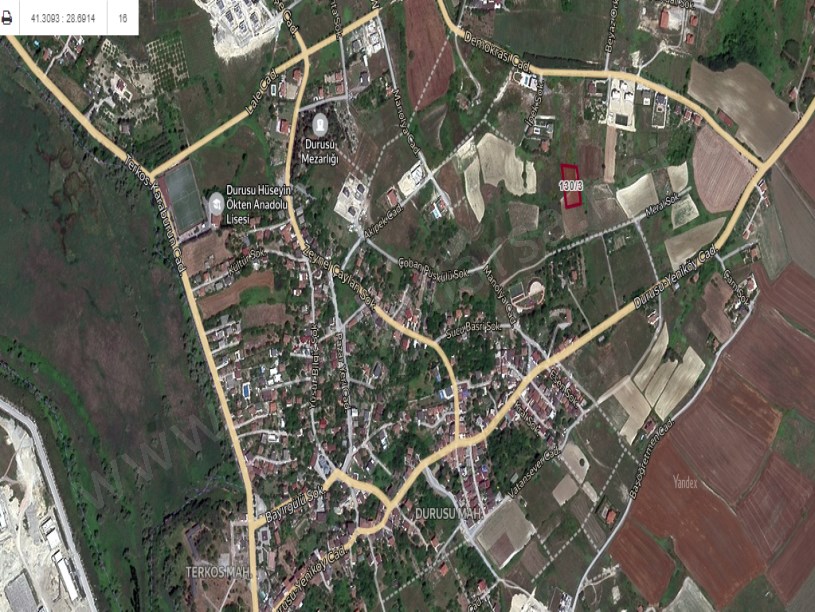 Arnavutköy Durusu Mah  Satılık Arsa , 2 ,007 M2 Müstakil Cadde Cephe