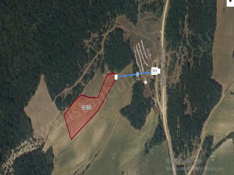 Edirne Uzunköprü Harmanlı Köyünde Satılık Tarla , 3,300 m2 Tek Tapu  Yola Yakın 
