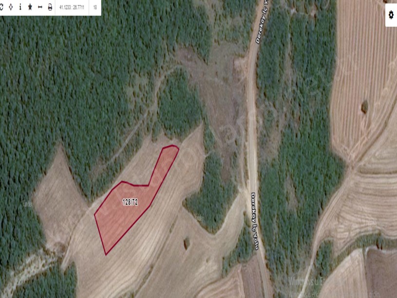 Edirne Uzunköprü Harmanlı Köyünde Satılık Tarla , 3,300 m2 Tek Tapu  Yola Yakın 