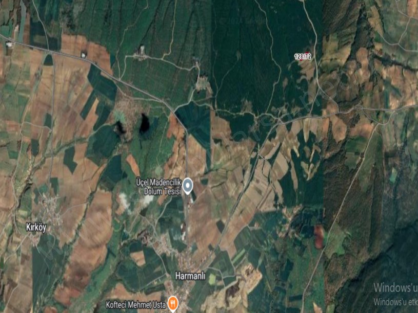 Edirne Uzunköprü Harmanlı Köyünde Satılık Tarla , 3,300 m2 Tek Tapu  Yola Yakın 