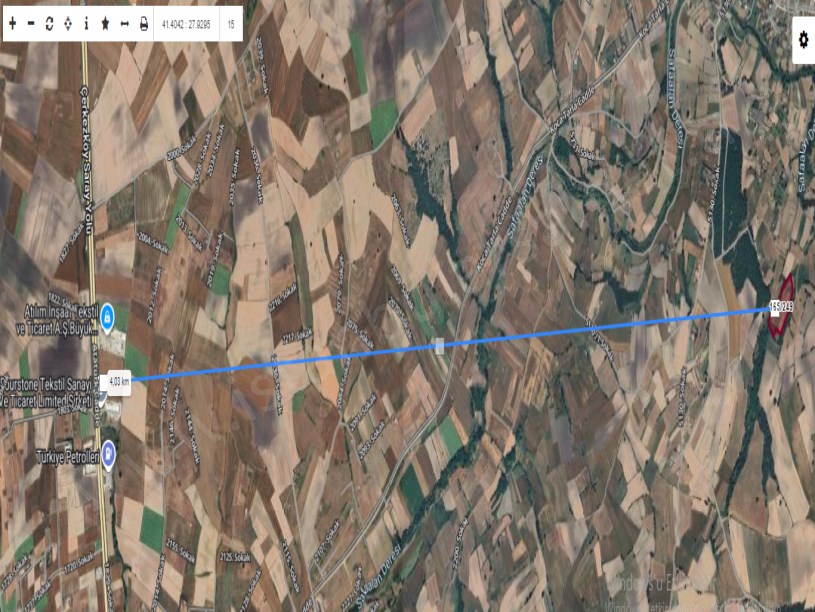 Tekirdağ Saray Küçükyoncalı Mah , Satılık Tarla , 12,242 M2 Müstakil Yolu Var Evlerin Yakını