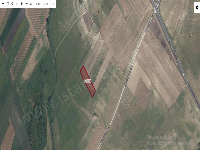 Kırklareli Vize Evrenlide Satılık Arsa , 300 m2 Hisseli