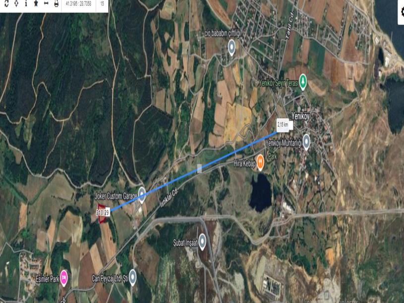 Arnavutköy Yeniköyde Satılık Arsa , 1,300 m2 Yolu Var Hisseli 