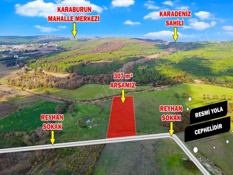 Arnavutköy Yeniköyde Satılık Arsa , 307 M2 Yolu Var Hisseli