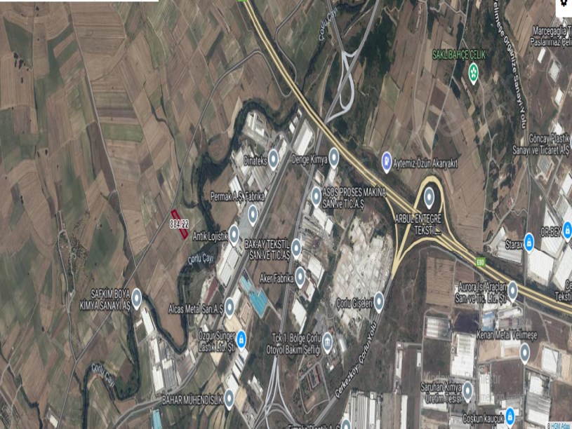Tekirdağ Ergene Velimeşede Satılık Tarla , 4,268 m2 Cadde Cephe Müstakil Sanayi Bölgesine Yakın