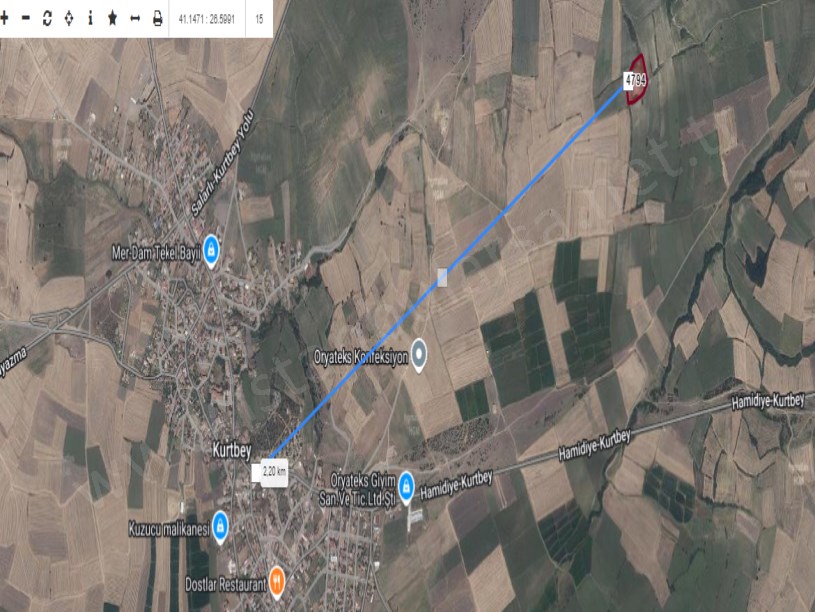 Edirne Uzunköprü Kurtbeyde Satılık Arsa , 345 M2 Yolu Var Hisseli 