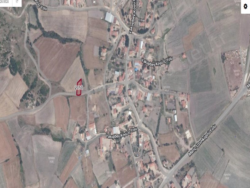 Edirne Meriç Yakupbey Köyü Satılık Arsa , 501 m2 İmarlı Yolu Var Müstakil