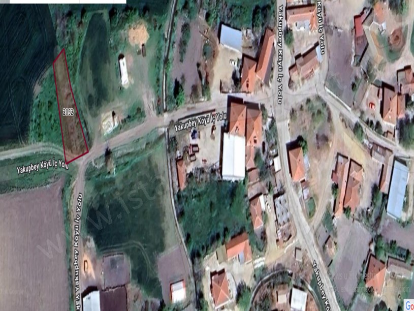 Edirne Meriç Yakupbey Köyü Satılık Arsa , 500 m2 İmarlı Müstakil Köy Yoluna Cephe
