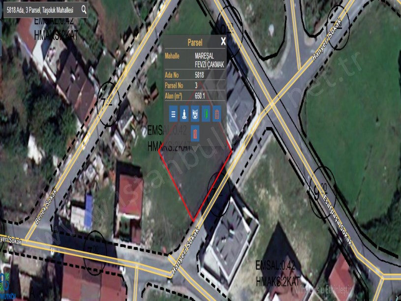 Arnavutköy Taşolukta Satılık Arsa , 650 M2 Müstakil Villalık 2 Kat İmarlı Merkezde