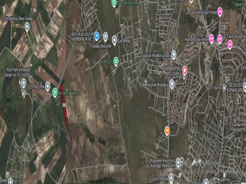 Arnavutköy Haraççıda Satılık Arsa , 172 M2 Tepe Konumda Yolu Var Evlerin Yakını