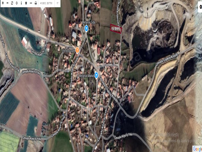Edirne Uzunköprü Çavuşlu Köyünde Satılık Arsa , 1,329 m2 İmarlı Tek Tapu Köy İçinde