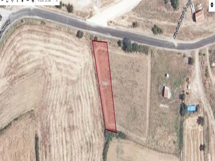 Edirne Lalapaşa Küçünlü Köyü  Satılık Arsa , 1,000 m2 İmarlı Arsa Asfalt Cephe Köy İçi