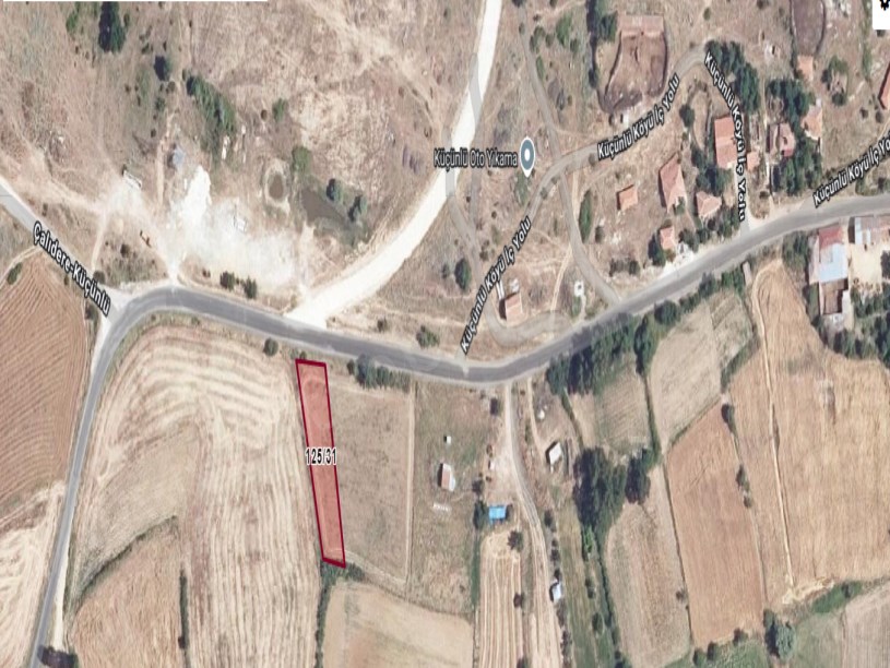 Edirne Lalapaşa Küçünlü Köyü  Satılık Arsa , 1,000 m2 İmarlı Arsa Asfalt Cephe Köy İçi