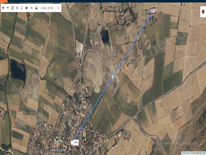 Tekirdağ Malkara Yaylagöne Mah , Satılık Tarla , 1,080 M2 Tek Tapu Yolu Var
