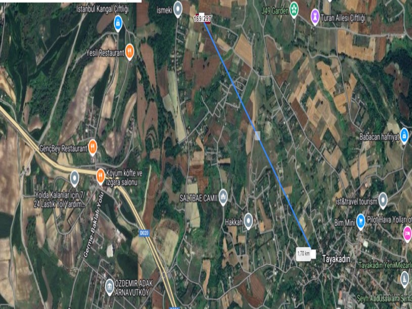 Arnavutköy Tayakadın Satılık Arsa , 665 m2 Çevrilebilir Yolu Var Evlerin Yakını